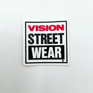 Vision Street Wear Small Logo Sticker Vintage 1990's Skateboarding Skate OC CA